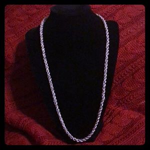 Vintage Sterling Silver Rope Chain